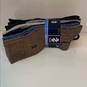 IZOD Men's Dress Socks 7-Pack - Black, Gray, Blue, Brown